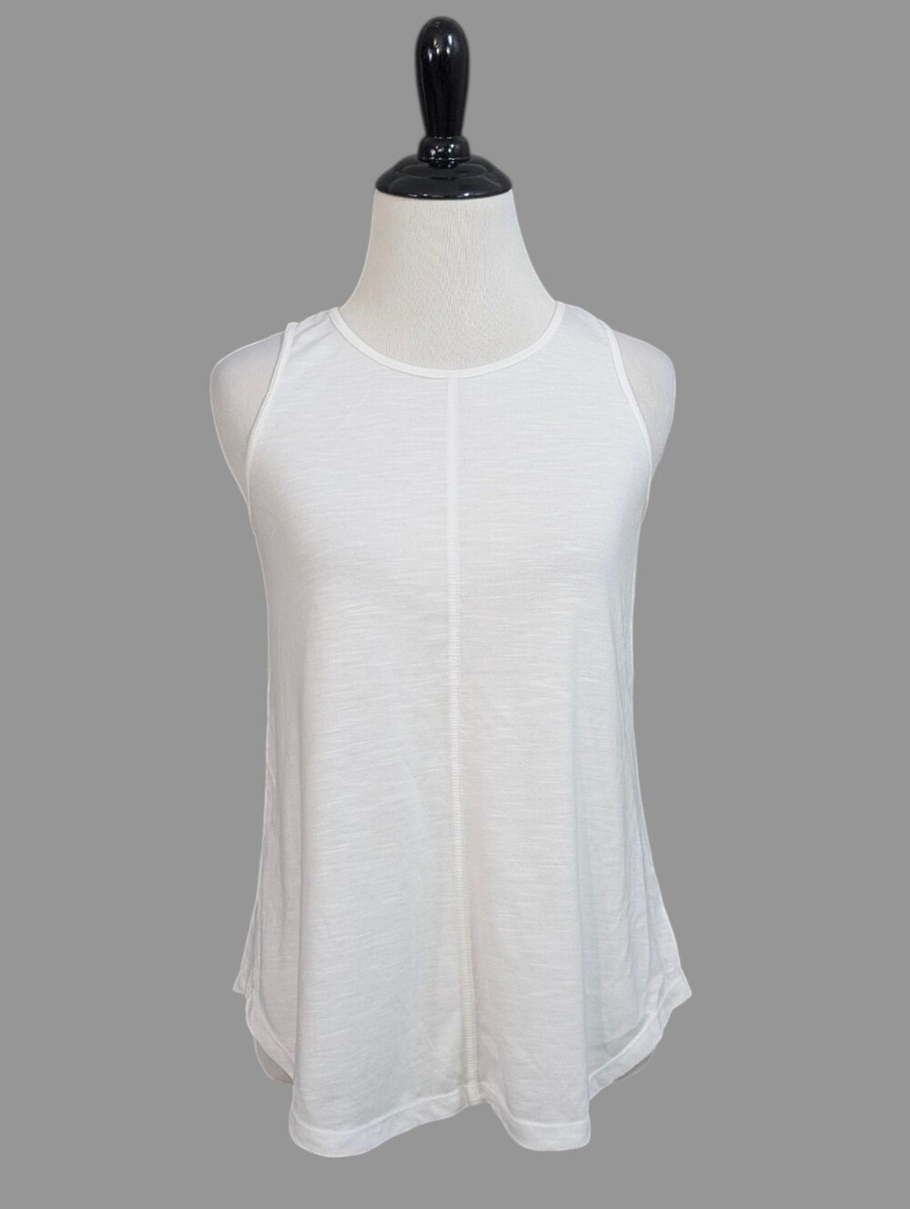 Mudd Solid White High Neck Muscle Shirt / Racerback Tank Top - Size XS Womens